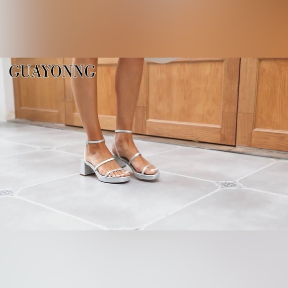 Guayonng Women’s Sling Back Chunky Block Heel Dress Shoe Size: 10 NWT - Picture 5 of 13